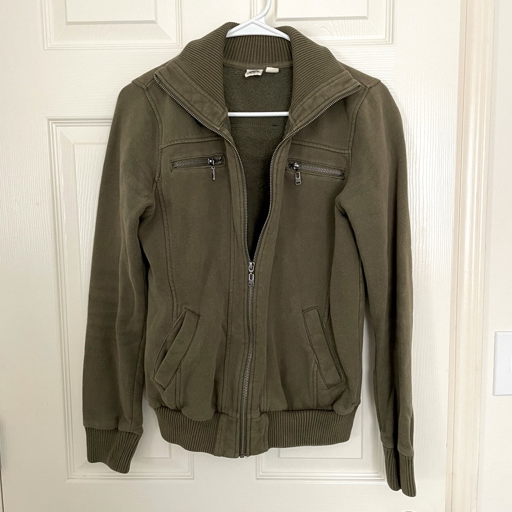Roxy olive green jacket size S